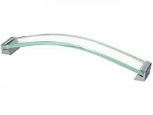 Ручка стеклянная прозрачная ROSES UZ-R256PR, хром — купить оптом и в розницу в интернет магазине GTV-Meridian.